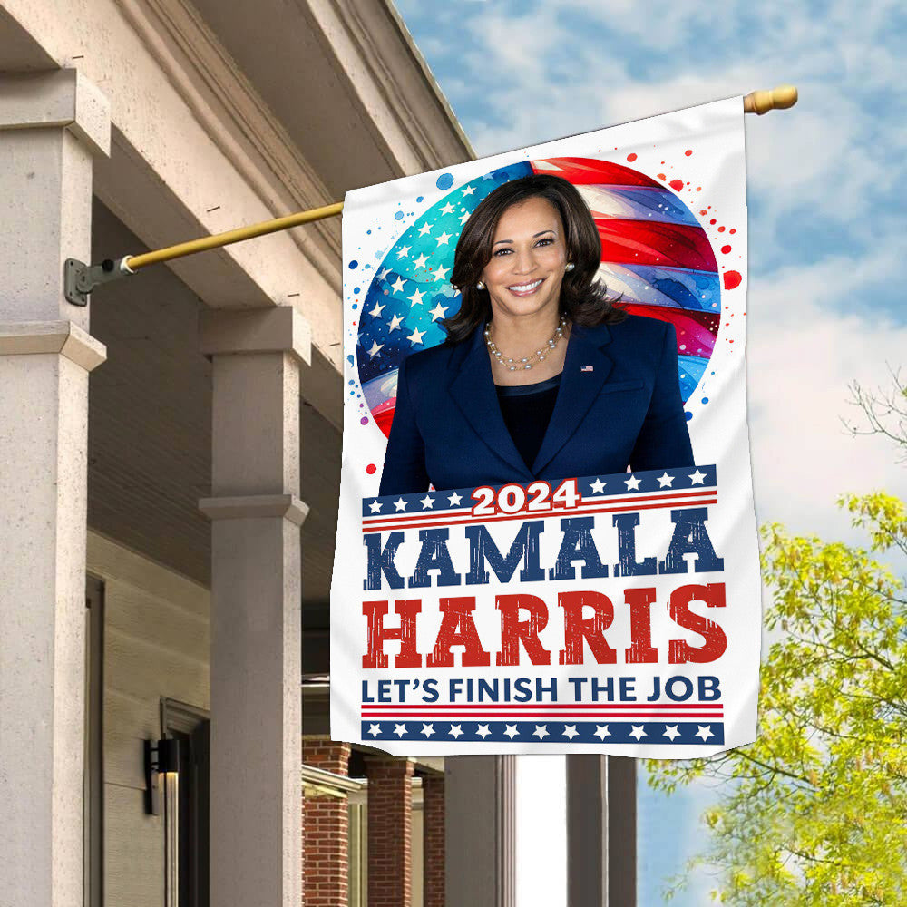 2024 Kamala Harris Let’s Finish The Job Flag President Kamala Harris Flag Gifts
